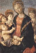 Sandro Botticelli Madonna and Child with St John and two Saints (mk36) Sweden oil painting artist